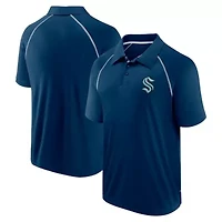 NHL Fanatics Seattle Kraken Raglan Strong Alone Polo