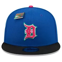 MLB Royal/Black Detroit Tigers Watermelon Big League Chew Flavor Pack 9FIFTY Snapback Hat