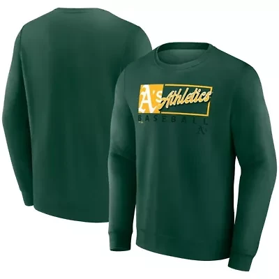 Oakland Athletics MLB Fanatics Focus Fleece Pullover Sweatshirt