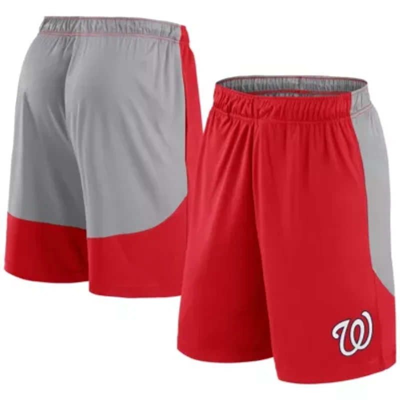 MLB Fanatics Red/Gray Washington Nationals Go Hard Shorts