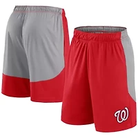 MLB Fanatics Red/Gray Washington Nationals Go Hard Shorts