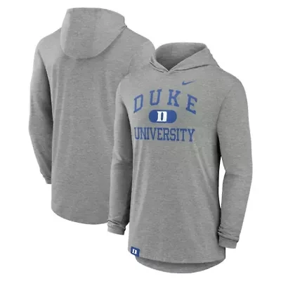Duke Blue Devils NCAA Nike Blitz Tri-Blend Dri-FIT Long Sleeve Hoodie T-Shirt
