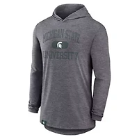 NCAA Nike Michigan State Spartans Blitz Tri-Blend Dri-FIT Long Sleeve Hoodie T-Shirt