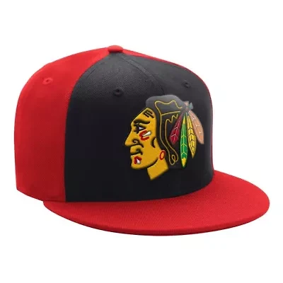 NHL Black/Red Chicago Blackhawks Logo Two-Tone Snapback Hat