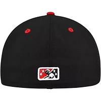 MiLB Black/Red Lansing Lugnuts Authentic Collection 59FIFTY Fitted Hat