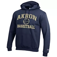 NCAA Akron Zips Icon Logo Basketball Eco Powerblend Pullover Hoodie