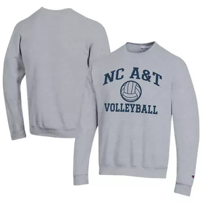 NC A&T Aggies NCAA North Carolina Icon Logo Volleyball Eco Powerblend Pullover Sweatshirt