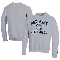NC A&T Aggies NCAA North Carolina Icon Logo Volleyball Eco Powerblend Pullover Sweatshirt