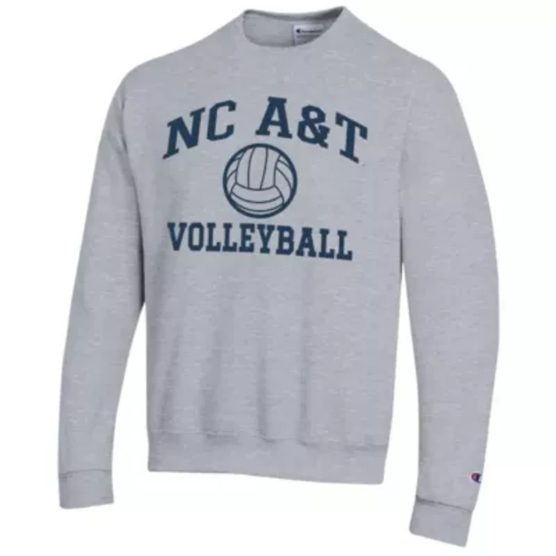 NC A&T Aggies NCAA North Carolina Icon Logo Volleyball Eco Powerblend Pullover Sweatshirt