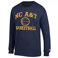 NC A&T Aggies NCAA North Carolina Icon Logo Basketball Jersey Long Sleeve T-Shirt