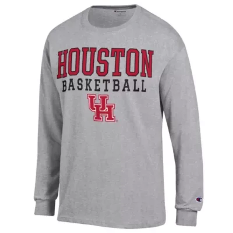 NCAA Houston Cougars Icon Logo Basketball Jersey Long Sleeve T-Shirt