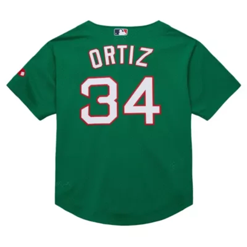 Boston Red Sox MLB David Ortiz Kelly Cooperstown Collection Mesh Batting Practice Jersey