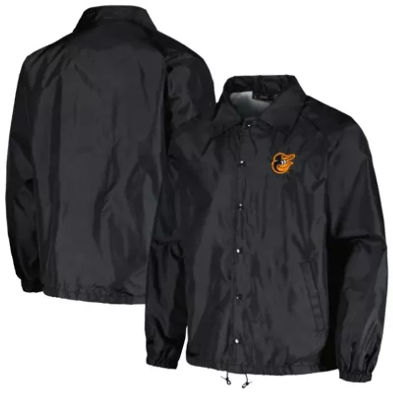 MLB Baltimore Orioles Coach's Raglan Full-Snap Windbreaker Jacket