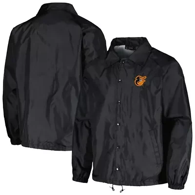 MLB Baltimore Orioles Coach's Raglan Full-Snap Windbreaker Jacket