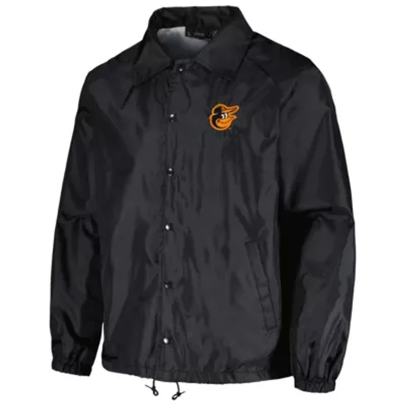 MLB Baltimore Orioles Coach's Raglan Full-Snap Windbreaker Jacket