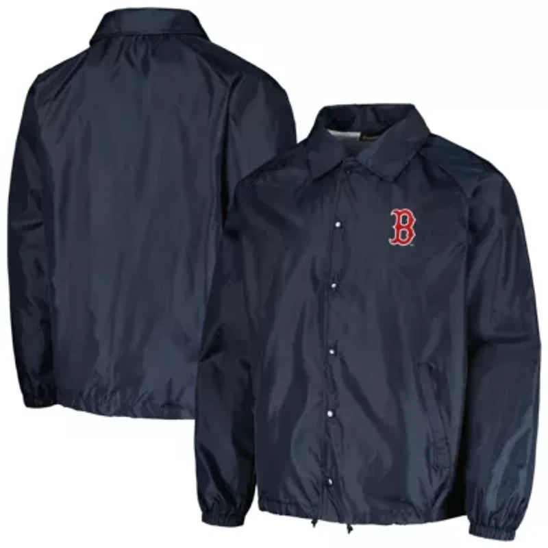 Boston Red Sox MLB Boston Sox Coach's Raglan Full-Snap Windbreaker Jacket