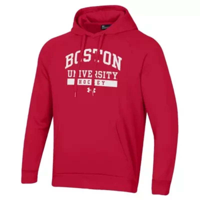 NCAA Under Armour Boston University Hockey All Day Fleece Pullover Hoodie