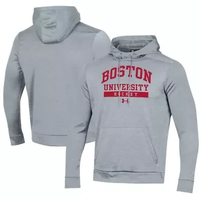 NCAA Under Armour Boston University Hockey Fleece Pullover Hoodie