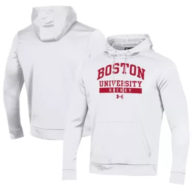 NCAA Under Armour Boston University Hockey Fleece Pullover Hoodie