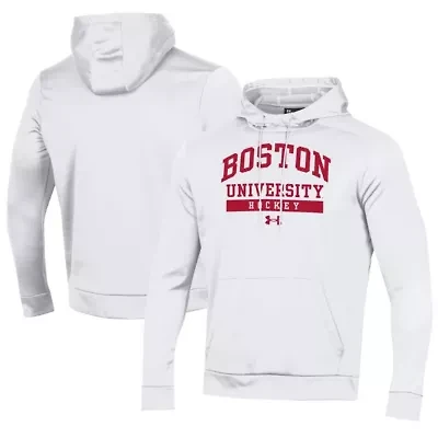 NCAA Under Armour Boston University Hockey Fleece Pullover Hoodie