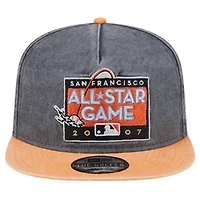 MLB Black/Orange San Francisco Giants 2007 MLB All-Star Game Pigment Dye Golfer Snapback Hat