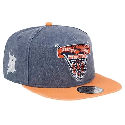 MLB Navy/Orange Detroit Tigers 2000 Pigment Dye Golfer Snapback Hat
