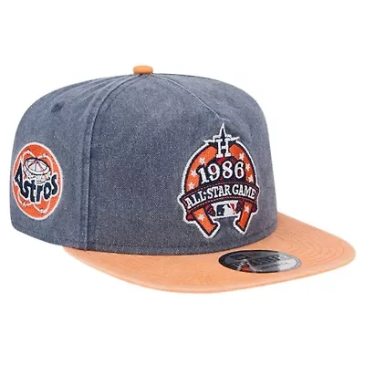 MLB Navy/Orange Houston Astros 1986 MLB All-Star Game Pigment Dye Golfer Snapback Hat