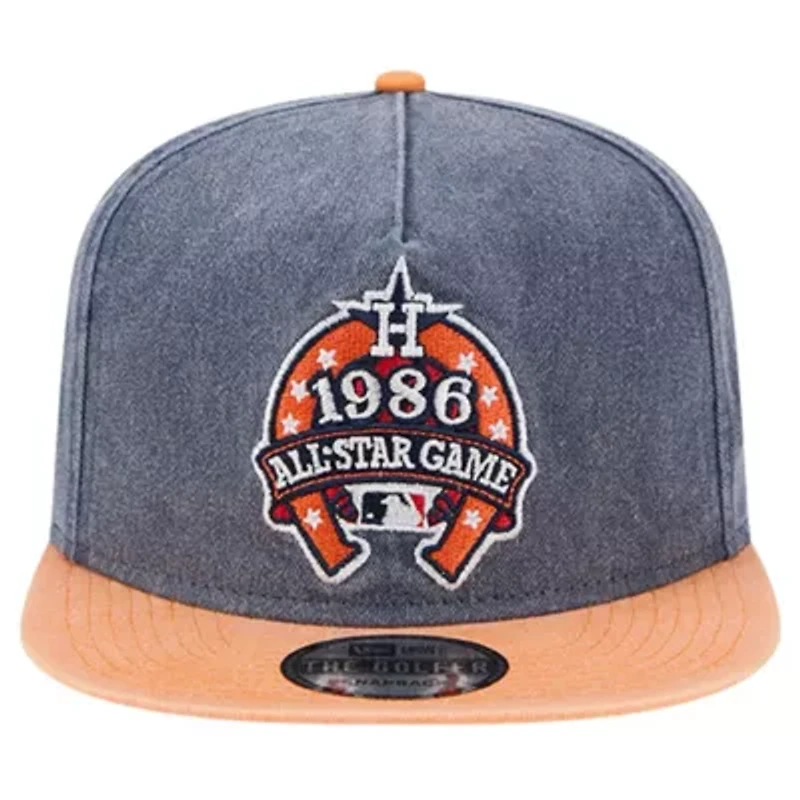 MLB Navy/Orange Houston Astros 1986 MLB All-Star Game Pigment Dye Golfer Snapback Hat
