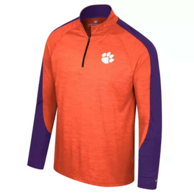 NCAA Clemson Tigers Langmore Raglan Quarter-Zip Top