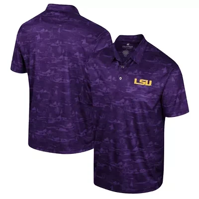 NCAA LSU Tigers Daly Print Polo