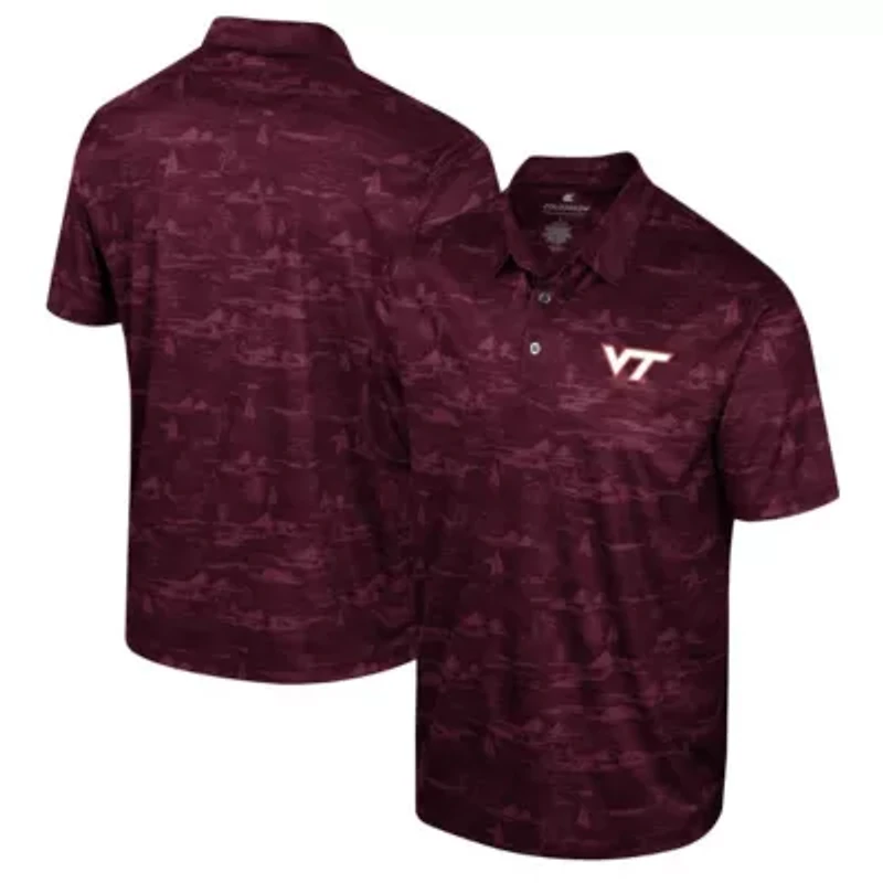 NCAA Virginia Tech Hokies Daly Print Polo