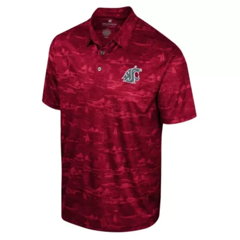 NCAA Washington State Cougars Daly Print Polo