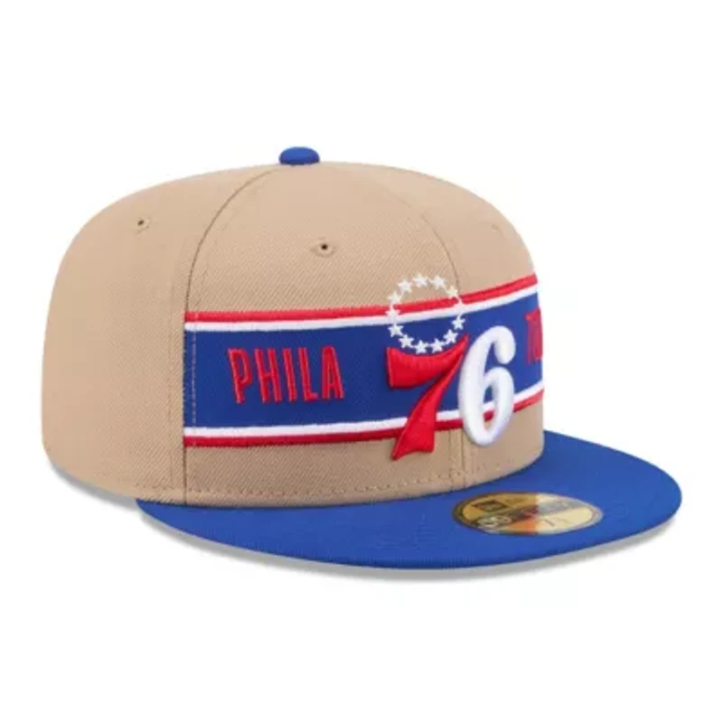 NBA Tan/Royal Philadelphia 76ers 2024 Draft 59FIFTY Fitted Hat