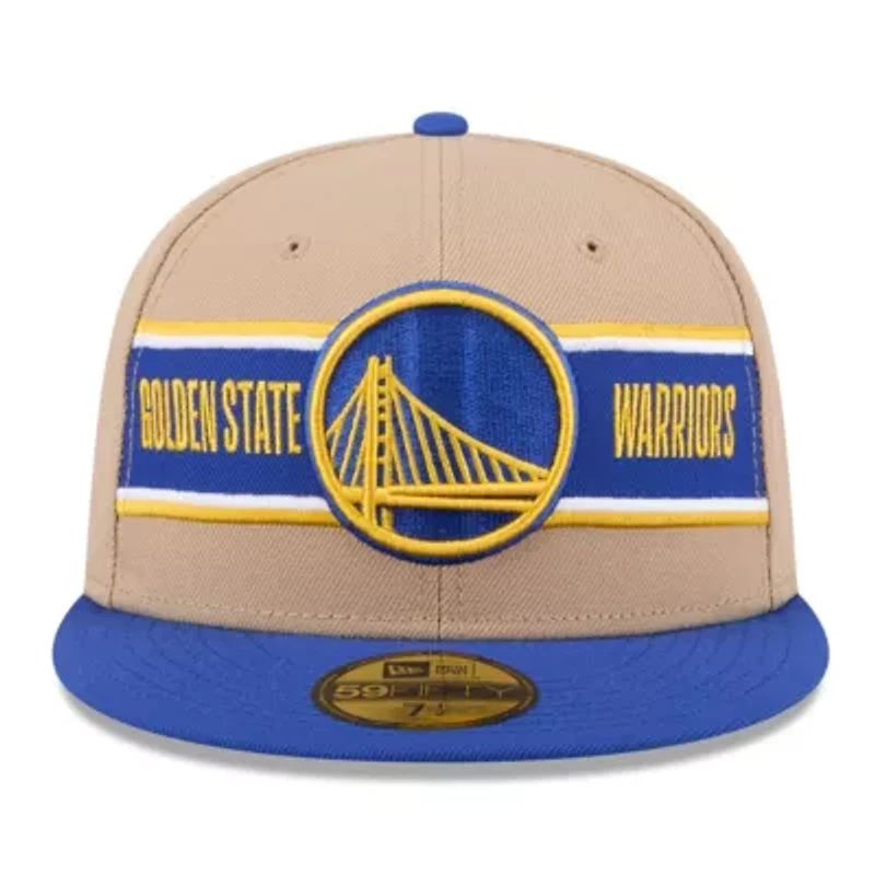 NBA Tan/Royal Golden State Warriors 2024 Draft 59FIFTY Fitted Hat