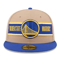 NBA Tan/Royal Golden State Warriors 2024 Draft 59FIFTY Fitted Hat