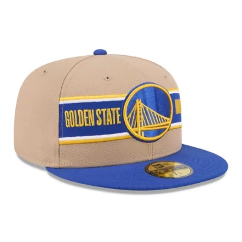 NBA Tan/Royal Golden State Warriors 2024 Draft 59FIFTY Fitted Hat