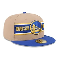 NBA Tan/Royal Golden State Warriors 2024 Draft 59FIFTY Fitted Hat