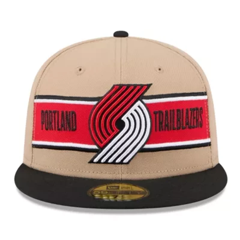 NBA Tan/Black Portland Trail Blazers 2024 Draft 59FIFTY Fitted Hat
