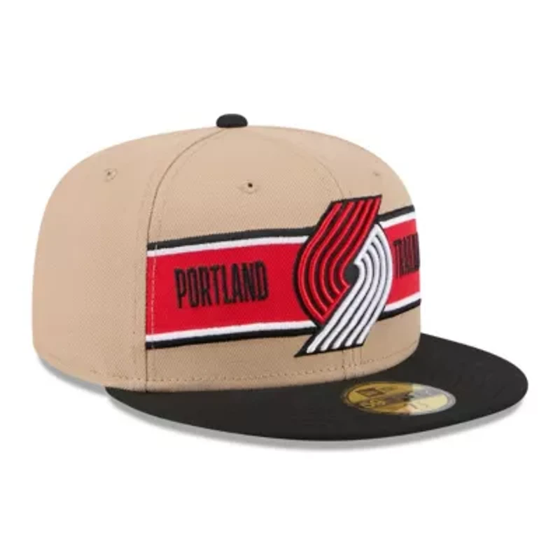 NBA Tan/Black Portland Trail Blazers 2024 Draft 59FIFTY Fitted Hat