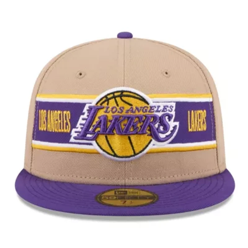 NBA Tan/Purple Los Angeles Lakers 2024 Draft 59FIFTY Fitted Hat