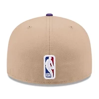 NBA Tan/Purple Los Angeles Lakers 2024 Draft 59FIFTY Fitted Hat