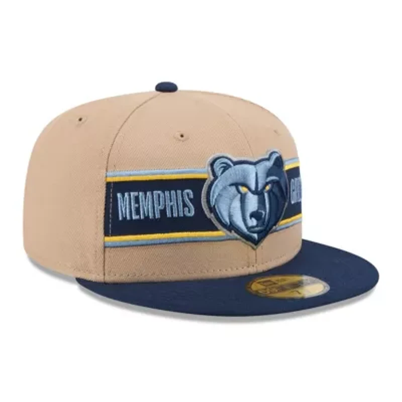 NBA Tan/Navy Memphis Grizzlies 2024 Draft 59FIFTY Fitted Hat