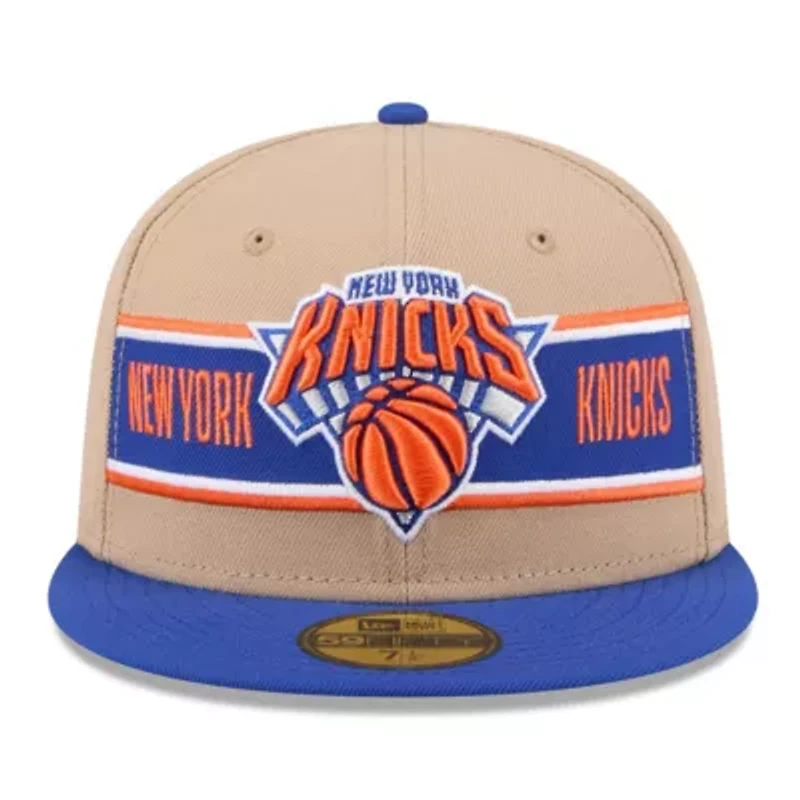 NBA Tan/Blue New York Knicks 2024 Draft 59FIFTY Fitted Hat