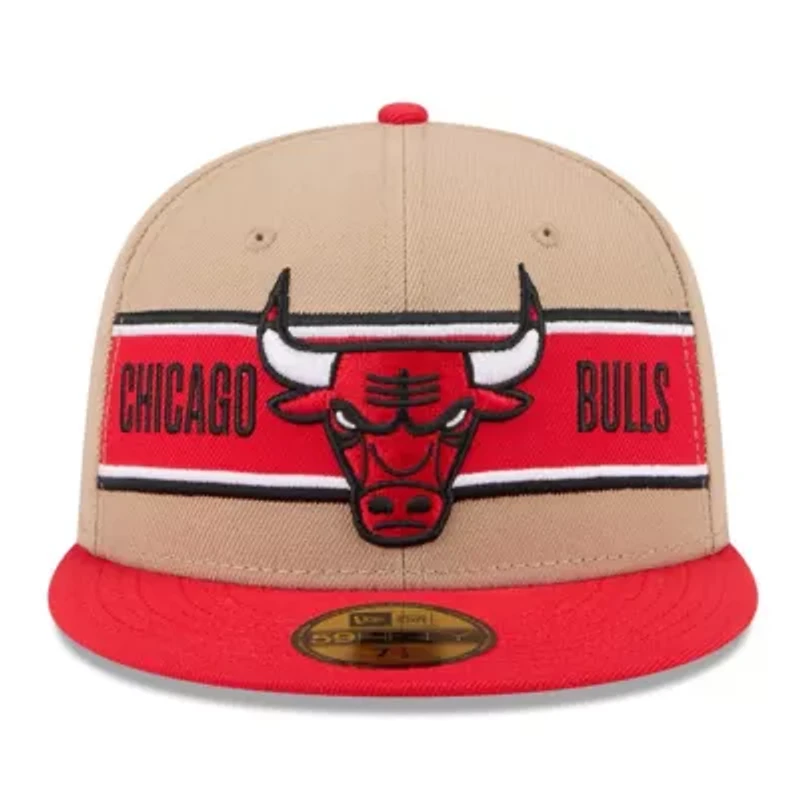 NBA Tan/Red Chicago Bulls 2024 Draft 59FIFTY Fitted Hat