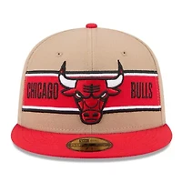 NBA Tan/Red Chicago Bulls 2024 Draft 59FIFTY Fitted Hat