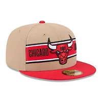 NBA Tan/Red Chicago Bulls 2024 Draft 59FIFTY Fitted Hat