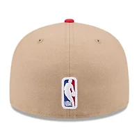 NBA Tan/Red Chicago Bulls 2024 Draft 59FIFTY Fitted Hat