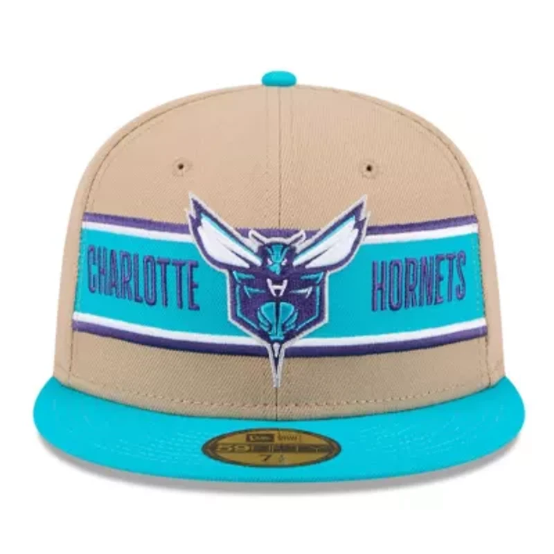 NBA Tan/Teal Charlotte Hornets 2024 Draft 59FIFTY Fitted Hat