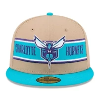 NBA Tan/Teal Charlotte Hornets 2024 Draft 59FIFTY Fitted Hat