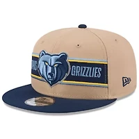 NBA Tan/Navy Memphis Grizzlies 2024 NBA Draft 9FIFTY Snapback Hat